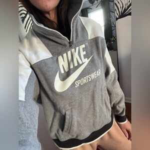 Nike Heather Gray Zip-Up Hoodie